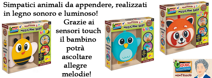 Simpatici animali da appendere, realizzati in legno sonoro e luminoso!