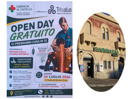 Open Day gratuito - Ci prendiamo cura di te - Farmacia al Castello RC